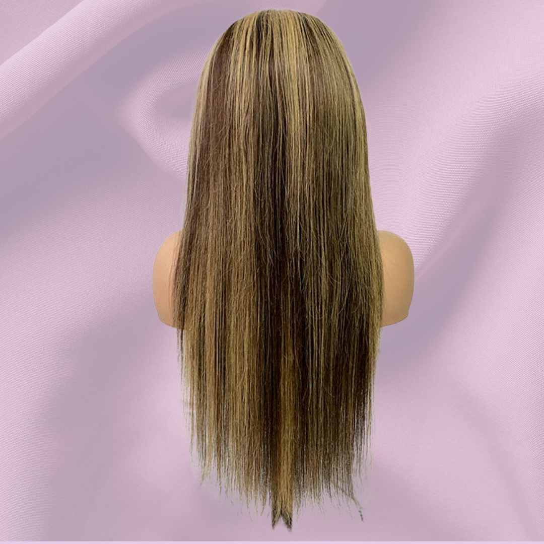 Brown w/ Blonde Highlight Wig