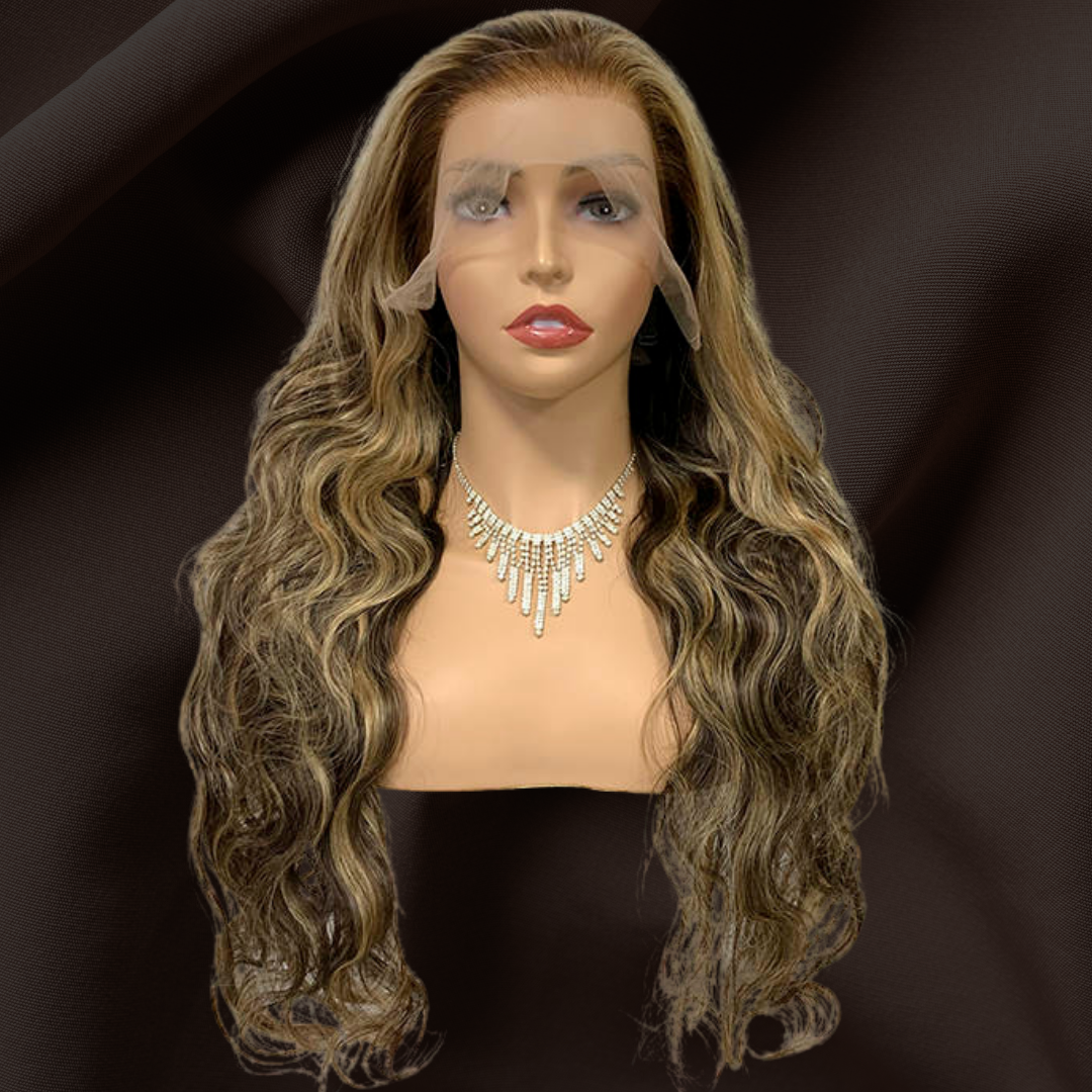 Black Highlight Body Wave Wig
