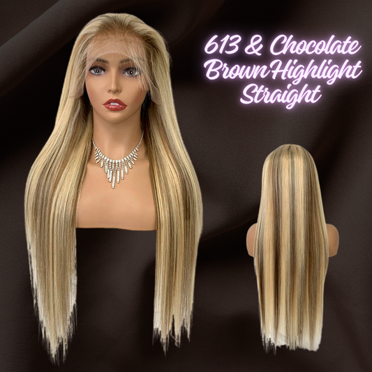 613 & Chocolate Brown Highlight Straight